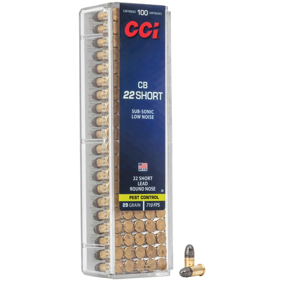 CCI 22 Short CB Ammunition 29 Grain Lead Round Nose 100 Rounds