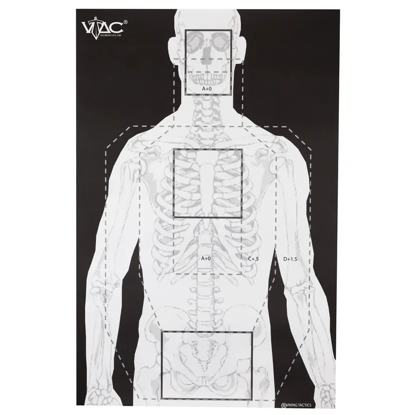 V-TAC 2-Sided Action Targets 100 Pack – Viking Tactics Double Sided Training, Marksmanship & Silhouette, 23x35 Inches - 1