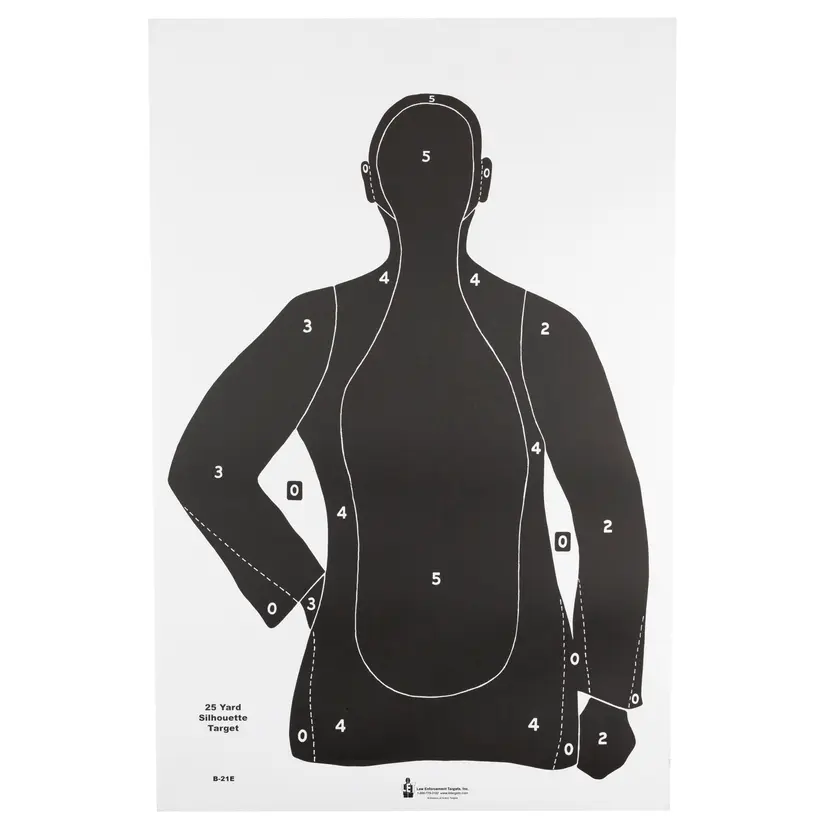 Action Target B-21E Black Cardstock Shooting Targets 23x35 Inches 100 Pack - 1