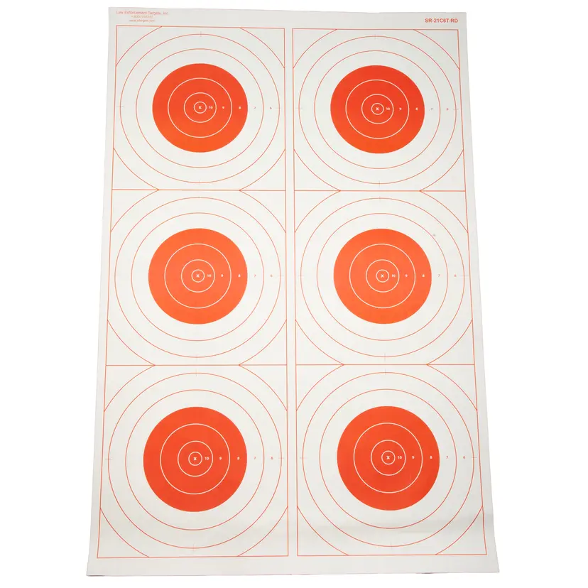 Action Target Six Bull's-Eye Military Training Targets 23" x 35" – 100 Pack - 1