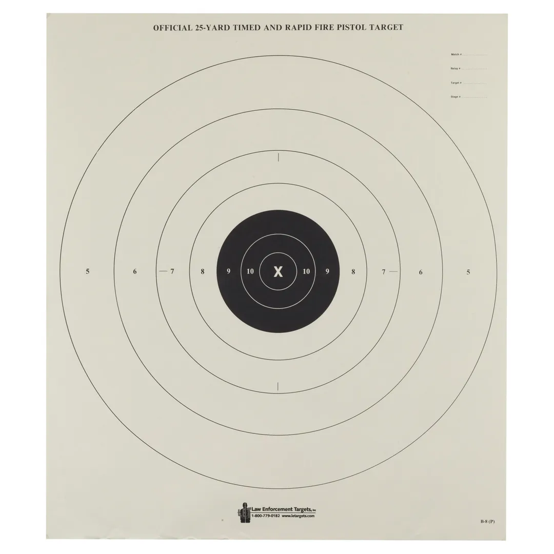 Action Target B-8 Bullseye Paper Targets 21x24 Inch 100 Pack – Timed & Rapid Fire Shooting Practice