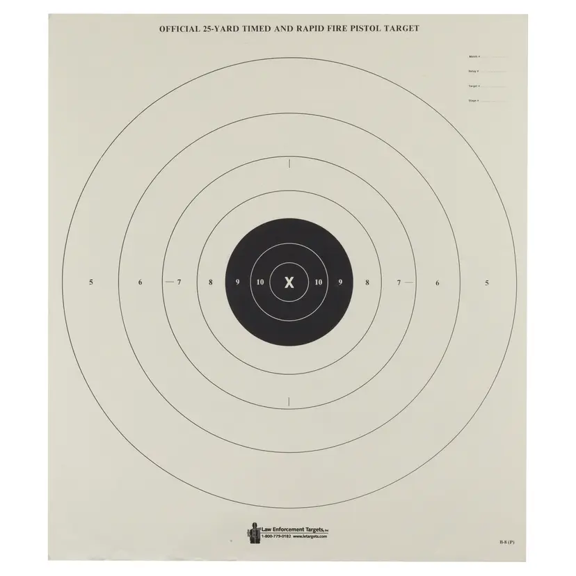 Action Target B-8 Bullseye Paper Targets 21x24 Inch 100 Pack – Timed & Rapid Fire Shooting Practice - 1