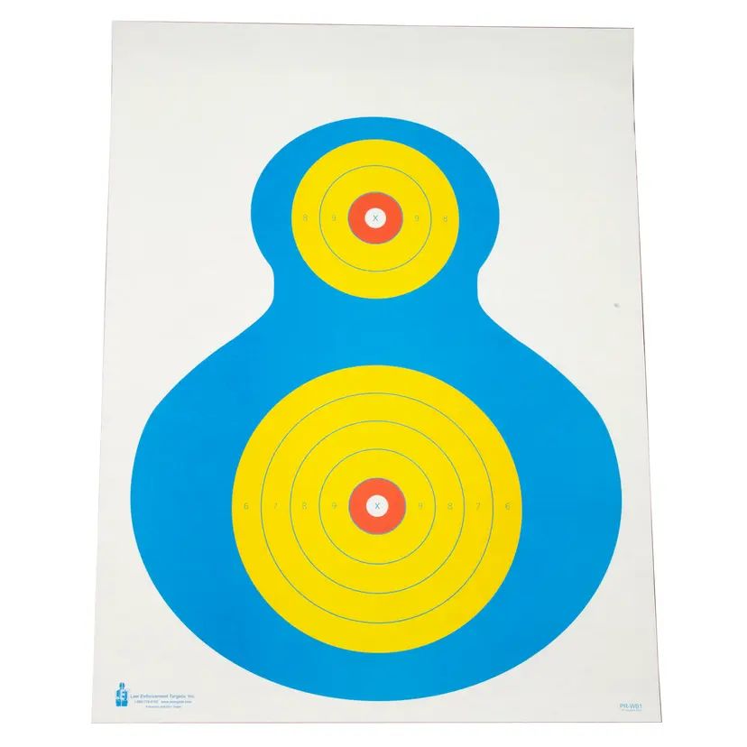 Action Target High Visibility Fluorescent Silhouette Targets, Multi-Color, 19x25 Inch, 100 Pack - 1