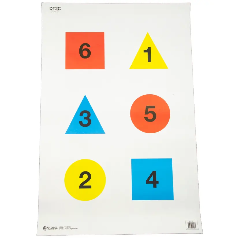 Action Target Discretionary Command Training Targets V2-C, Multi-Color, 23" x 35", 100 Pack - 1