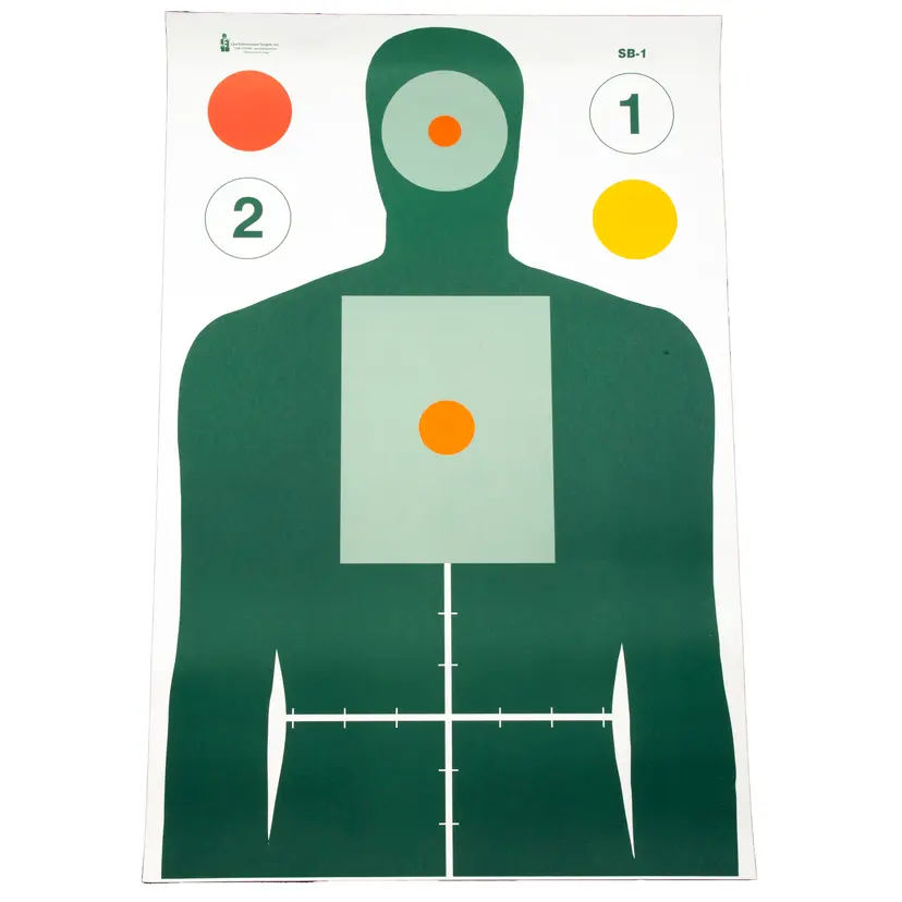 Action Target SB-1 Advanced Skill Builder Targets, Multi-Color 23x35 Inch, 100 Pack - 1