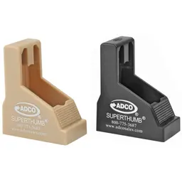 ADCO Super Thumb Loader Pair for 9mm-40SW Magazines, Black and Tan – Mag Loader/Unloader Set - 2