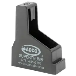ADCO Super Thumb Mag Loader for 9mm-45ACP Single Stack Magazines – Fits 1911, S&W Shield, Sig 220/938, Springfield XDS, Black - 2