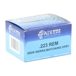 ADI .223 Remington 69gr Sierra MatchKing HPBT Brass Ammunition 20 Rounds - 2