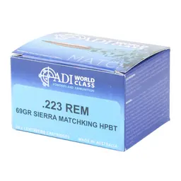 ADI .223 Remington 69gr Sierra MatchKing HPBT Brass Ammunition 20 Rounds - 3