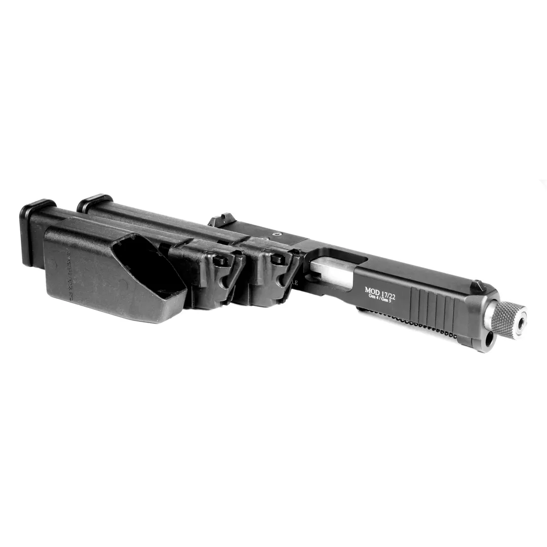 Advantage Arms AAC17-22G5MOD .22 LR Conversion Kit for Glock 17/22 Gen 5 – 4.49" Threaded Barrel, Optics Ready, 15rd, 2 Mags, Black