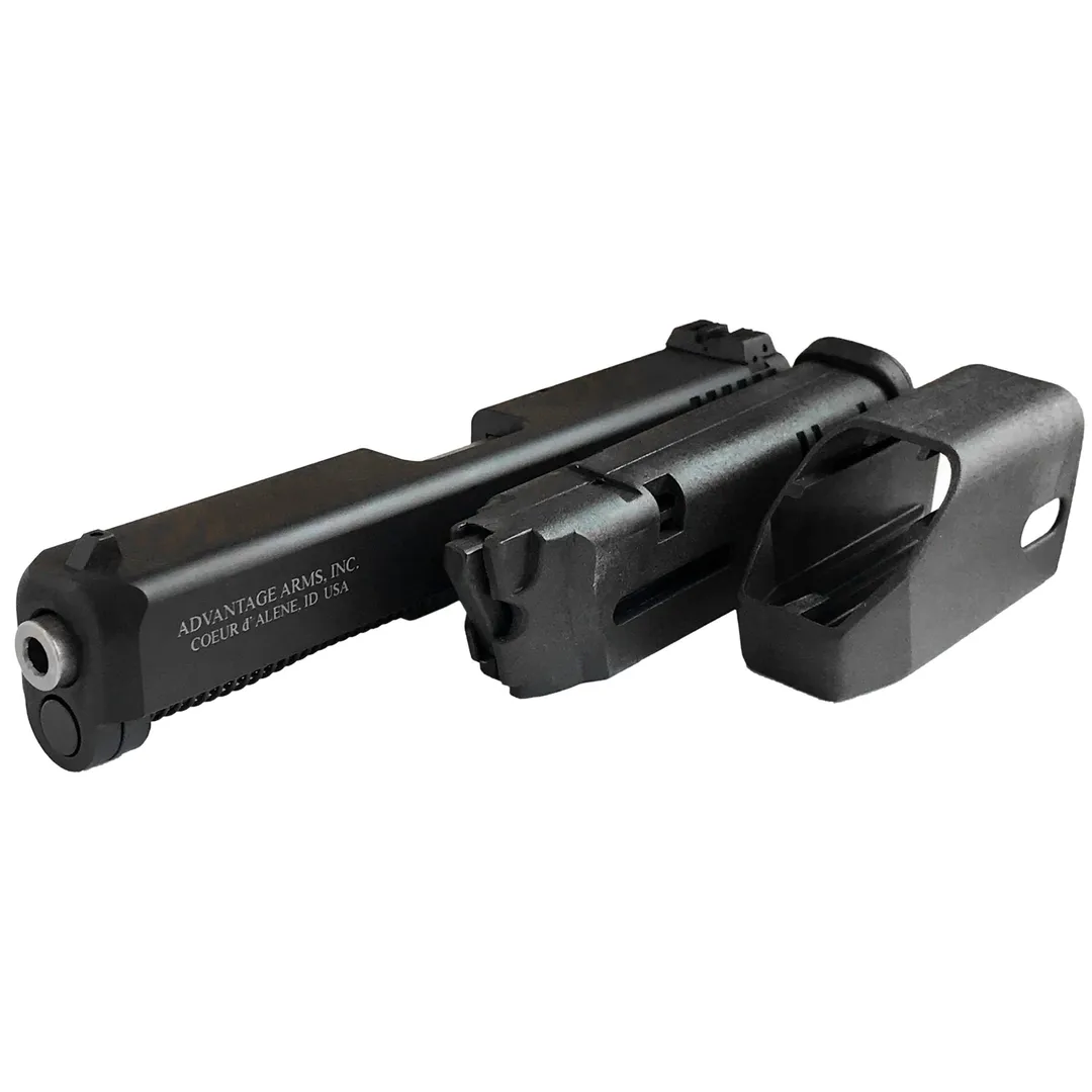 Advantage Arms 22LR Conversion Kit for Glock Gen 5 17/22 with 10Rd Magazine & Range Bag – Black