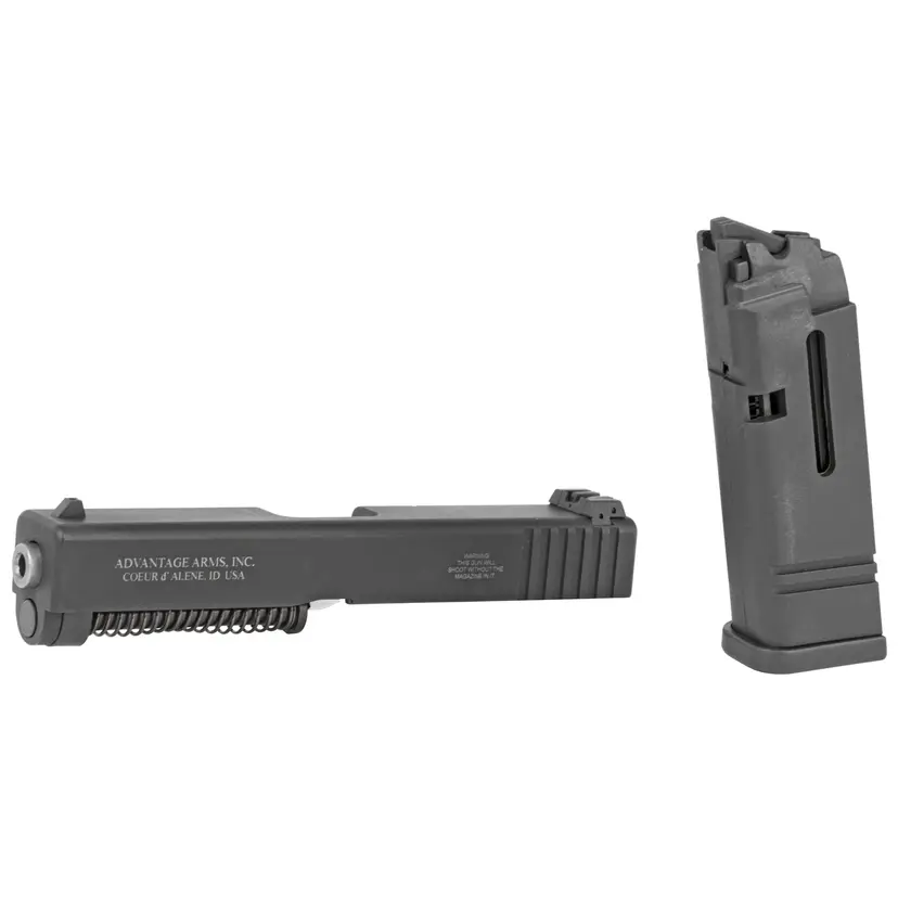 Advantage Arms Glock 19/23 Gen 4 .22LR Conversion Kit with 4.02" Barrel, Black, Standard Sights, 10-Round Magazine & Range Bag - 1