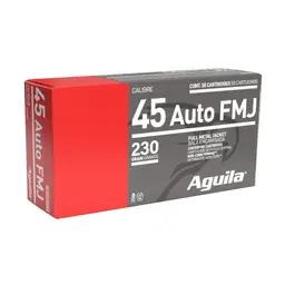 Aguila 45 ACP 230 Grain FMJ Pistol Ammunition – 50 Round Box - 1