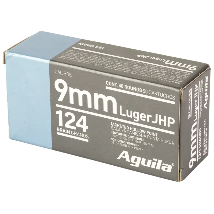 Aguila 9mm 124Gr Jacketed Hollow Point 50rd - 1