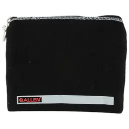Allen Company Full Size Locking Pistol Pouch 9x7 Inch Compact Fleece Soft Gun Case Black - 1