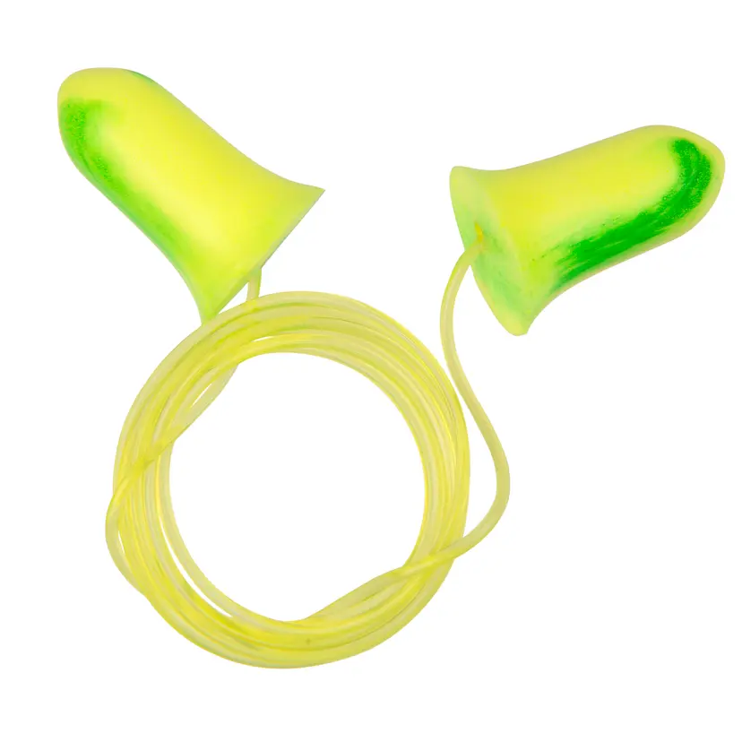 Allen ULTRX Corded Foam Ear Plugs 5 Pairs, NRR 32dB Tapered Yellow Hearing Protection - 1