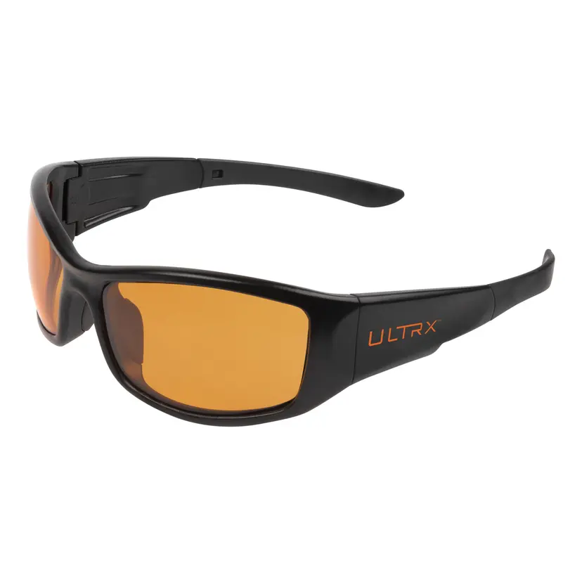 Allen ULTRX Sync Safety Glasses Amber Lens Anti-Fog Anti-Scratch Black Frame - 1
