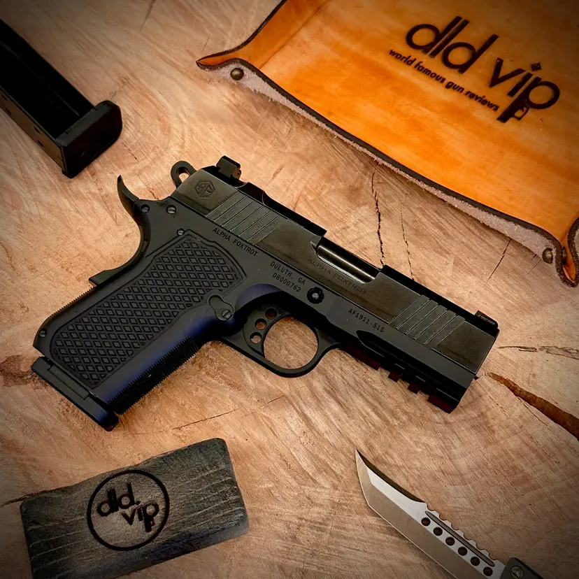 Alpha Foxtrot 1911-S15 9mm 3.25" Polished DLC Optic Cut - 1