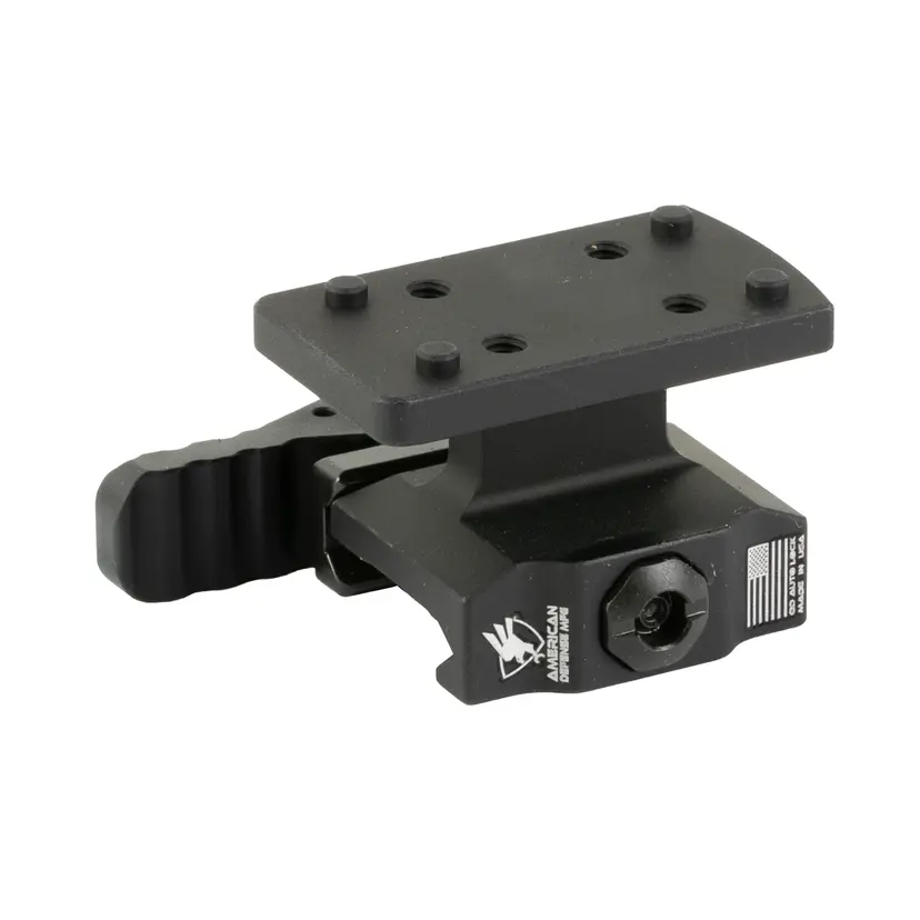 American Defense Lightweight Quick Detach Lower 1/3 Mount for RMSc – Black Anodized Optical Accessory - 1