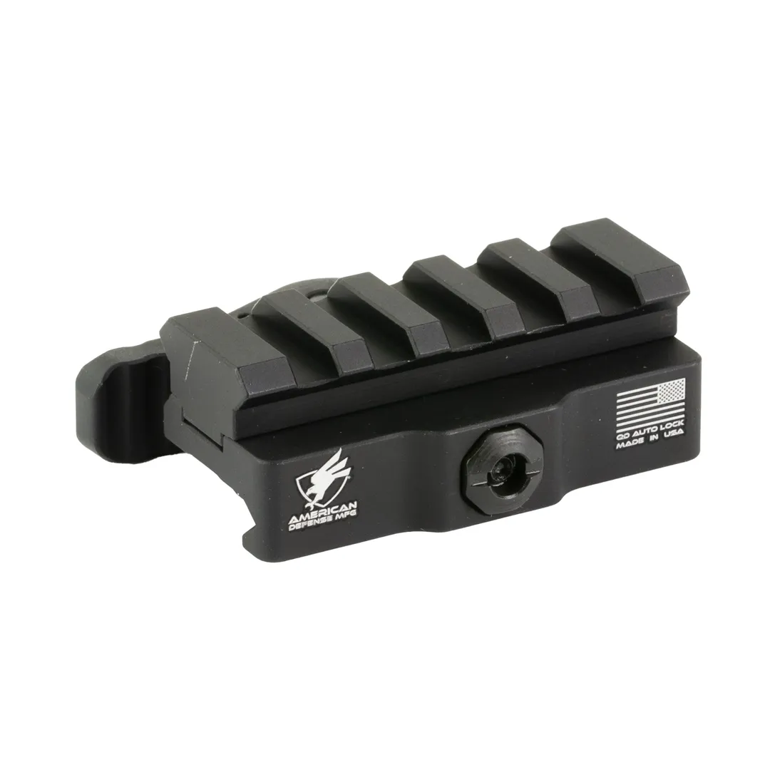 American Defense Picatinny Riser 5 Slot Quick Detach Mount Black Anodized