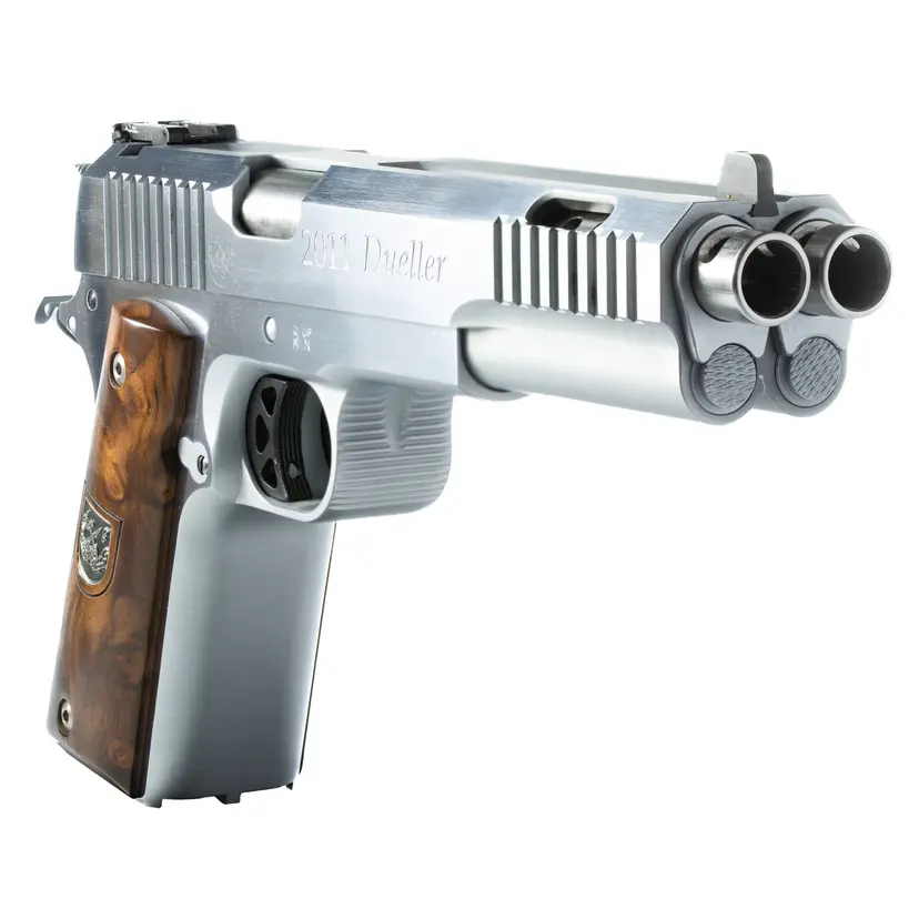 American Precision Firearms Prismatic Dueller 1911 .45 ACP 5in Stainless Steel Double Barrel Pistol 14rd - 1