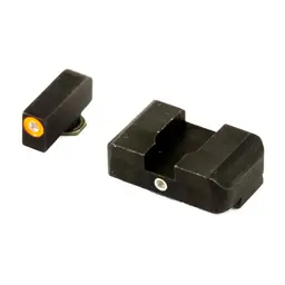 AmeriGlo Pro I-Dot Tritium Night Sights for Glock 17/19 – Green Front with Orange Outline, Fits Multiple Models - 1
