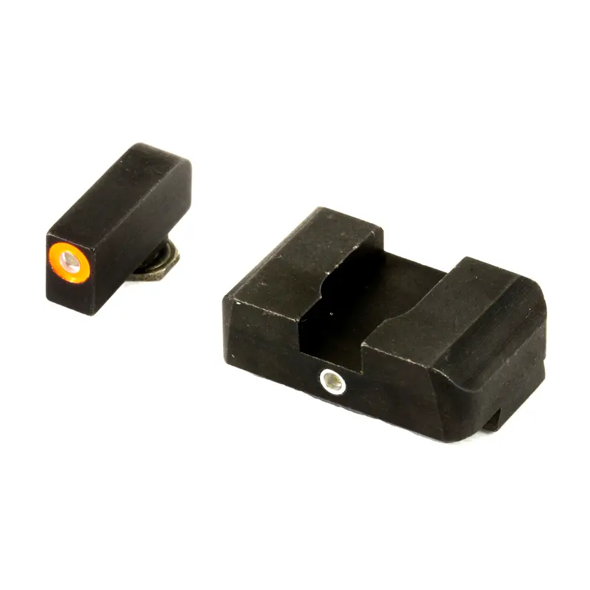 AmeriGlo Pro I-Dot Tritium Night Sights for Glock 17/19 – Green Front with Orange Outline, Fits Multiple Models - 1