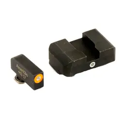 AmeriGlo Pro I-Dot Tritium Night Sights for Glock 17/19 – Green Front with Orange Outline, Fits Multiple Models - 2
