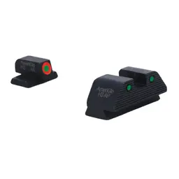 AmeriGlo Trooper Night Sight for Smith & Wesson M&P M2.0 – Green Front Orange Outline, Matte Black - 2