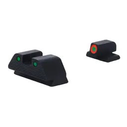 AmeriGlo Trooper Night Sight for Smith & Wesson M&P M2.0 – Green Front Orange Outline, Matte Black - 3