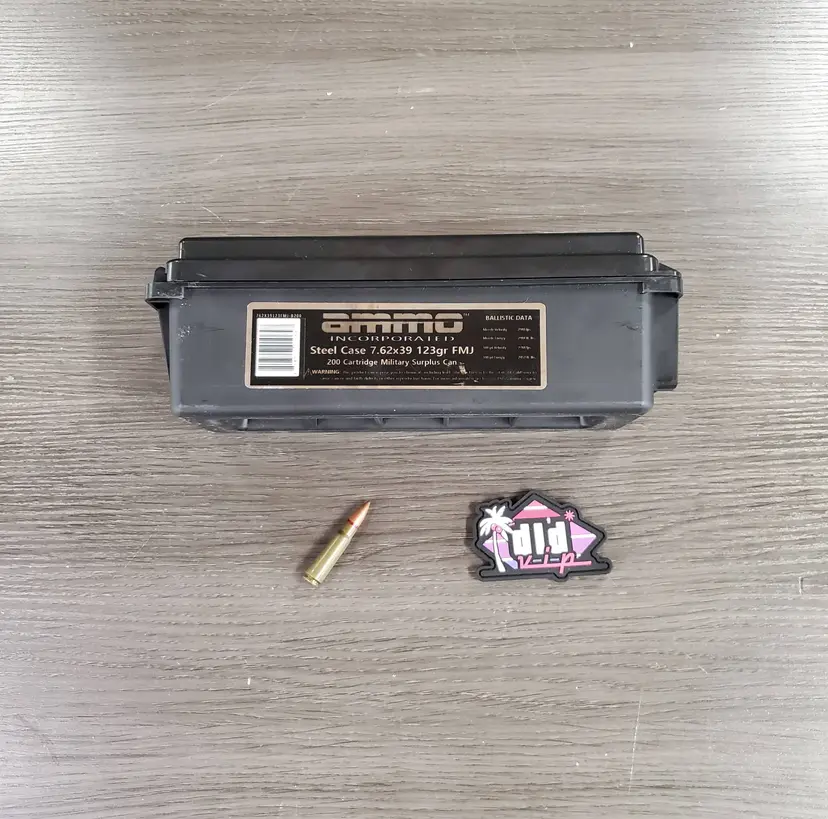 Ammo Inc. Military Surplus 7.62x39 123Gr FMJ 200rd Case - 1