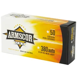Armscor 380 ACP 95 Grain FMJ Ammunition 50 Rounds | Reliable Handgun Ammo - 3