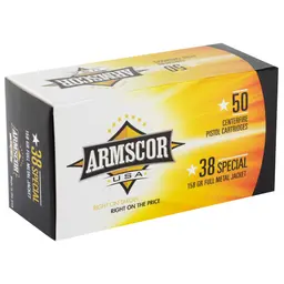 Armscor 38 Special 158 Grain FMJ Ammunition – 50 Rounds | Reliable Handgun Ammo - 2