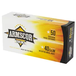 Armscor 40 S&W 180 Grain FMJ Ammunition – 50 Rounds Full Metal Jacket - 3