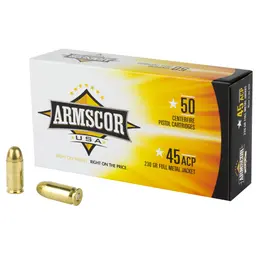 Armscor 45 ACP 230 Grain FMJ Ammunition – 50 Round Box - 1