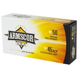 Armscor 45 ACP 230 Grain FMJ Ammunition – 50 Round Box - 3