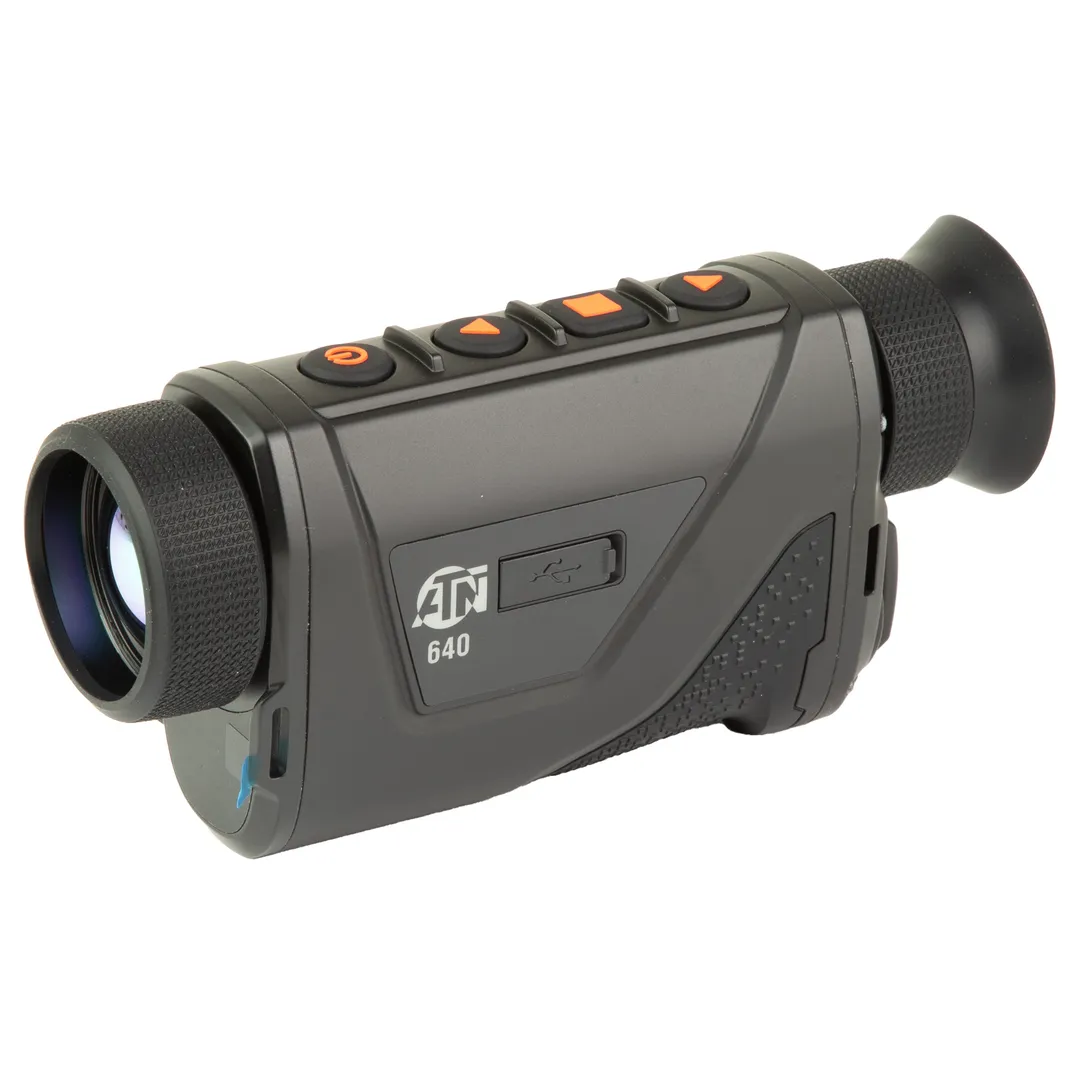 ATN BlazeHunter Pro 2.5-20X Thermal Monocular with Laser Range Finder, 640x512 Sensor, 35mm Lens, Black – Includes Battery, Charger & Pouch