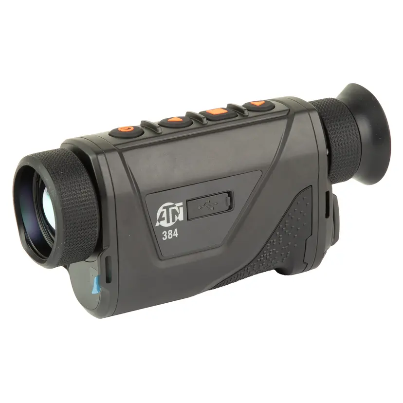 ATN BlazeHunter Pro 4-32X Thermal Monocular with Laser Range Finder, 35mm, 384x288 Sensor, Black – Includes Battery, Charger & Pouch - 1