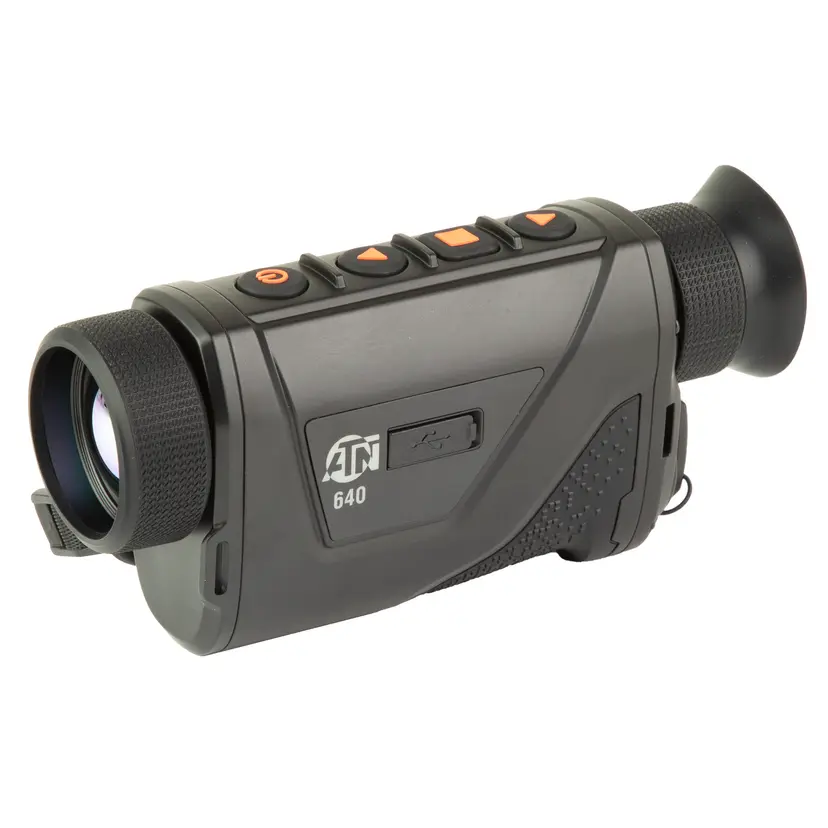 ATN BlazeHunter Pro 635 Thermal Monocular 2.5-20X, 35mm, 640x512 Sensor, Matte Black – Includes Battery, Charger & Pouch - 1