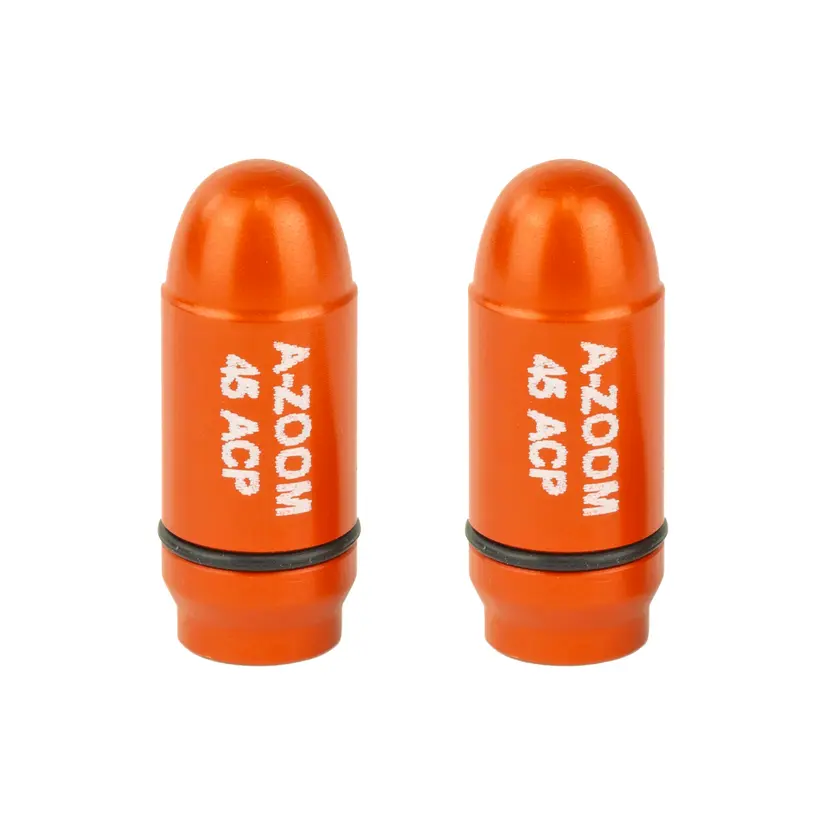 A-Zoom Striker Snap Caps 45 ACP Orange 2-Pack – Durable Safety Training Rounds - 1