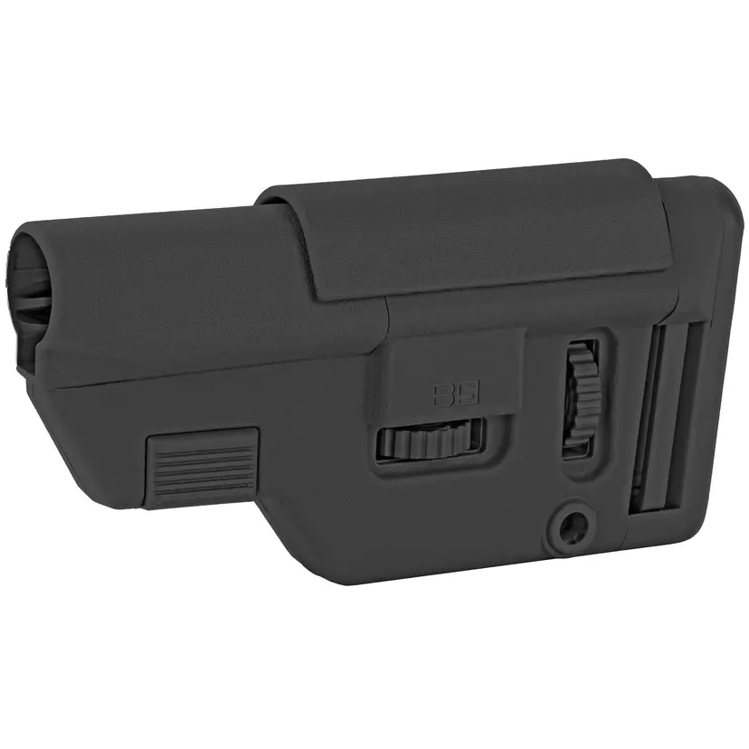 B5 Systems Collapsible Precision Stock Black Medium with Cheek Riser - 1