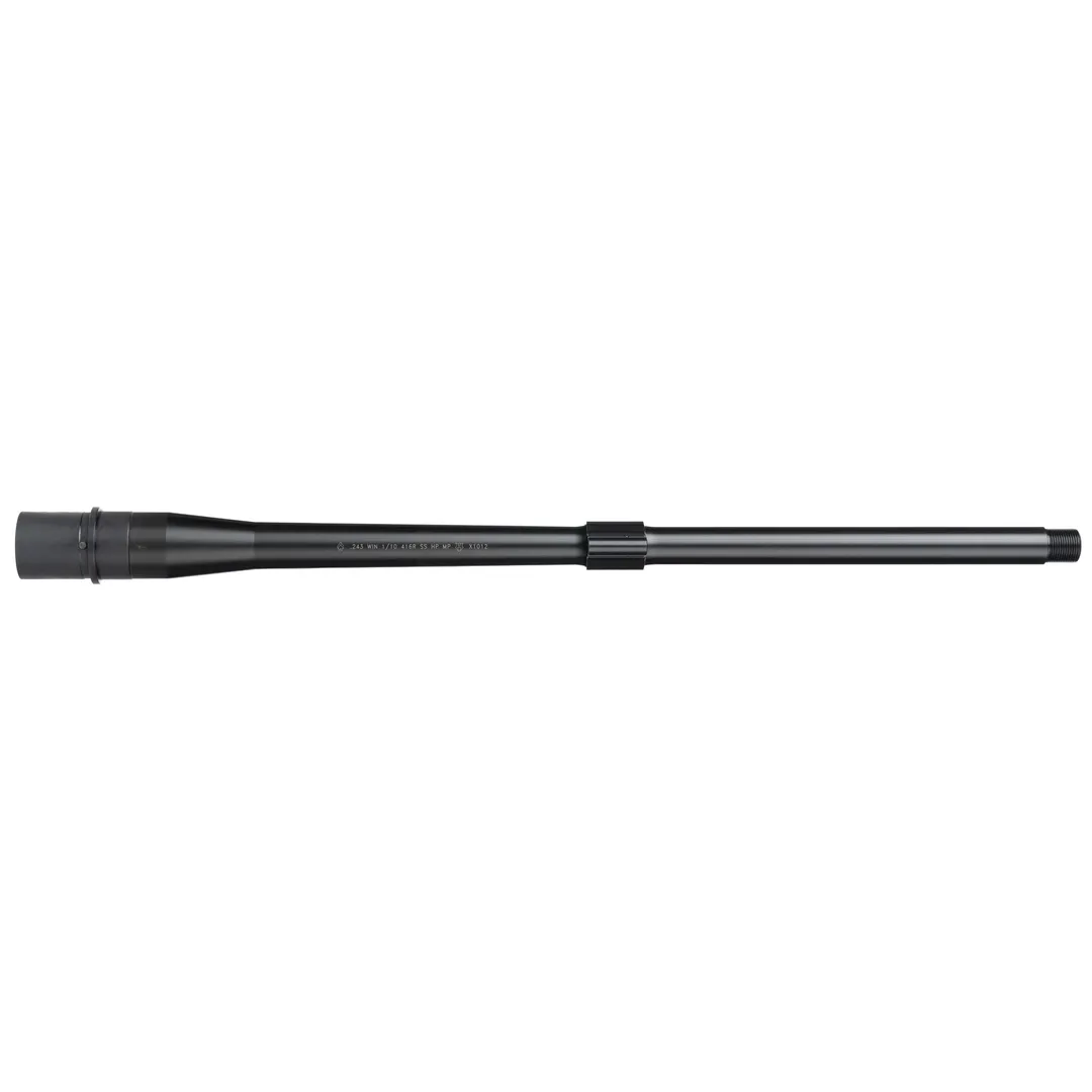 Ballistic Advantage Premium Black Series 18" Hanson 243 WIN AR-10 Barrel – Mid-Length, 5/8x24, 1:10 Twist, Bead Blasted, Includes Gas Block