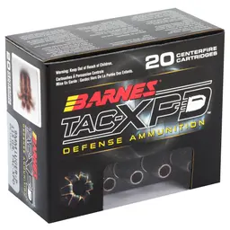 Barnes TAC-XPD 9mm+P 115gr Lead-Free Hollow Point Ammunition | 20 Rounds, California Certified - 2