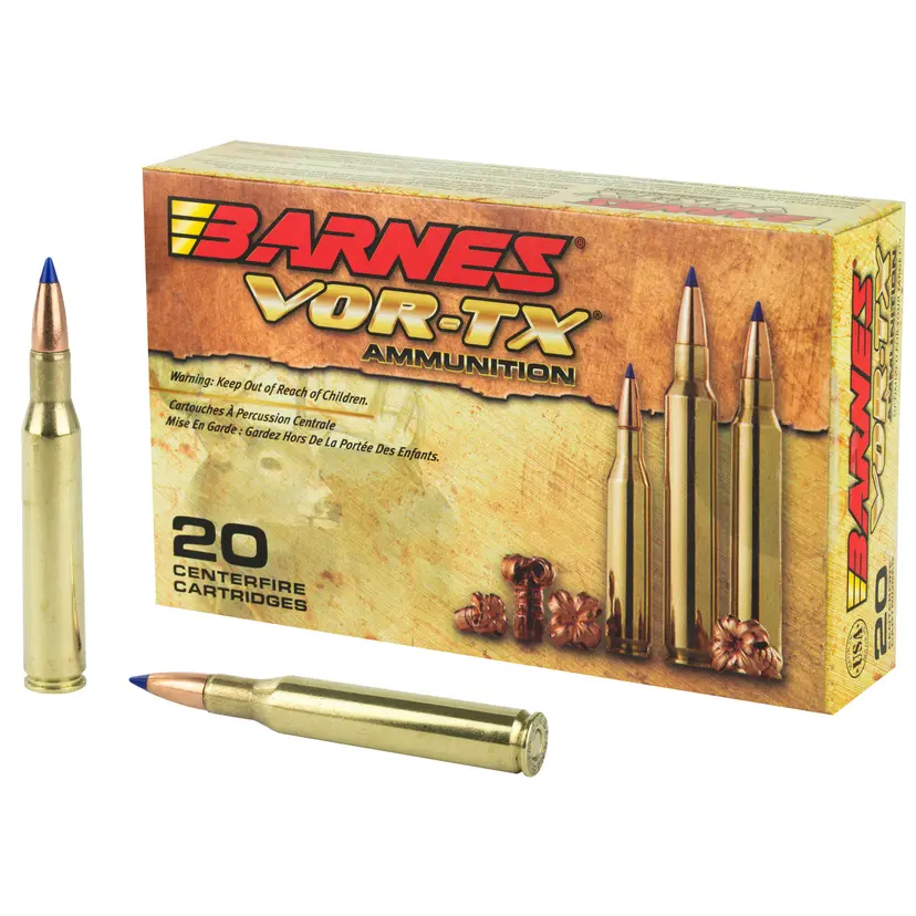 Barnes VOR-TX 270 WIN 130gr TTSX BT Lead-Free Ammunition – 20 Rounds, California Certified - 1