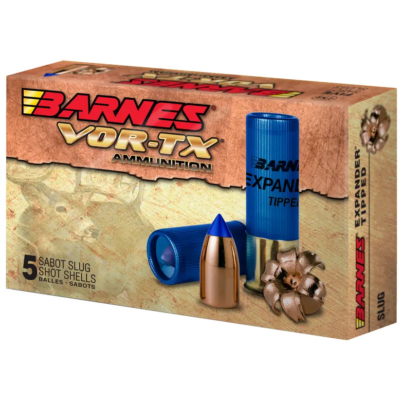 Barnes VOR-TX 12 Gauge 2.75" 438 Grain Slug Shotshells – 5 Round Box - 1