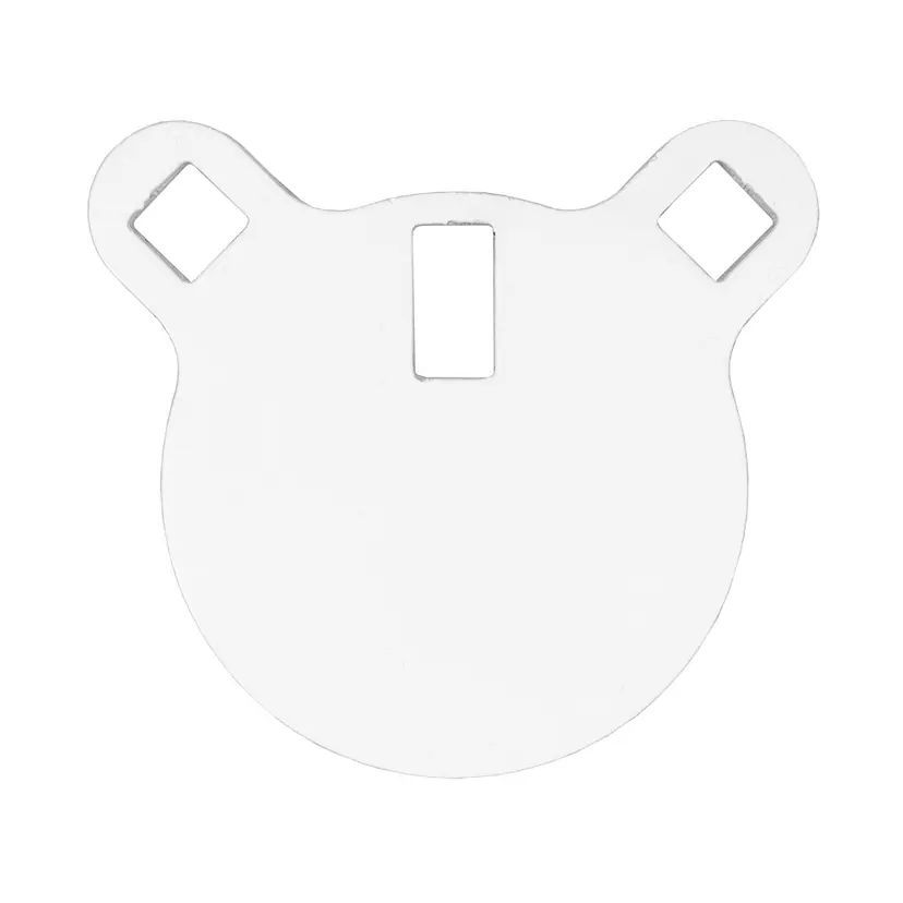 Birchwood Casey AR500 4" Round Steel Target Plate 3/8" White Gong Shooting Target - 1
