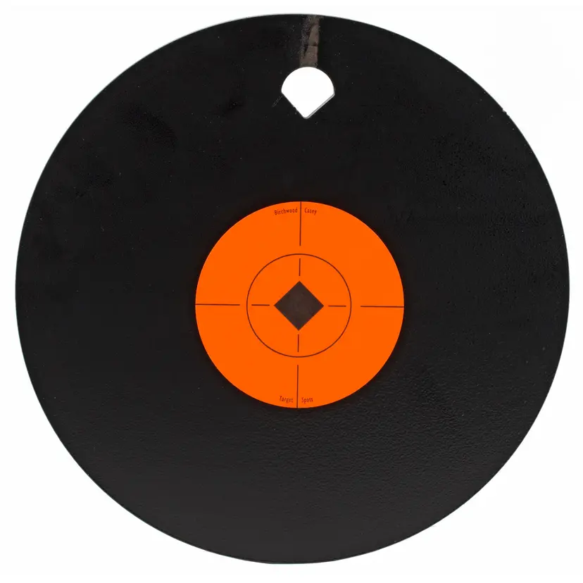 Birchwood Casey 8" AR500 Steel Gong Target 3/8" One Hole with 3" Spot - 1