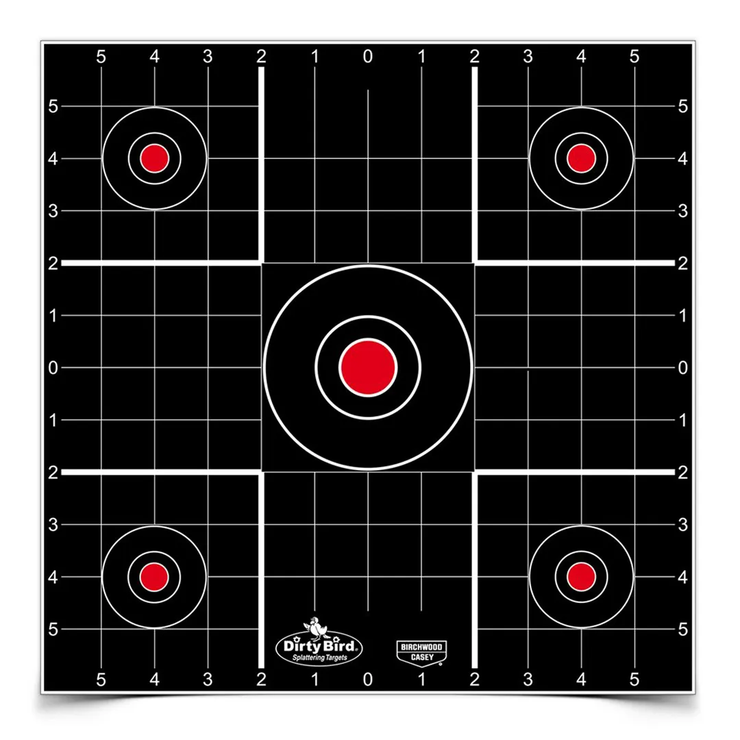 Birchwood Casey Dirty Bird 12" Sight-In Targets – 12 Pack Shooting Practice