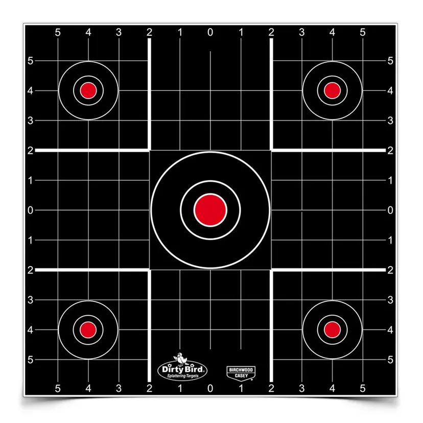 Birchwood Casey Dirty Bird 12" Sight-In Targets – 12 Pack Shooting Practice - 1