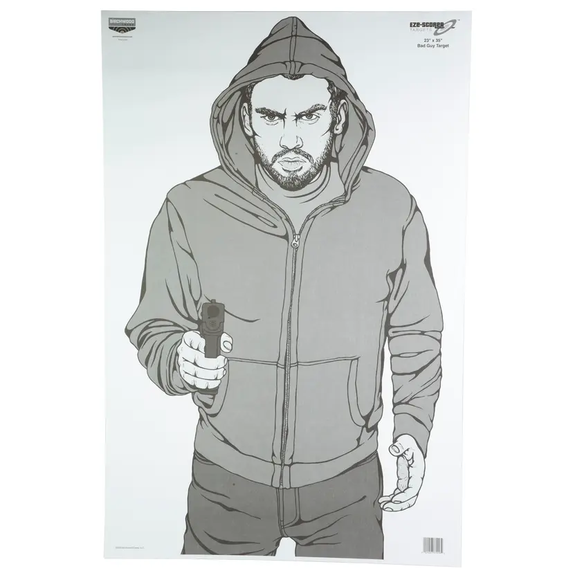 Birchwood Casey Eze-Scorer Bad Guy Targets 23x35 Inch Pack of 100 - 1